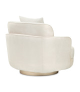 Swivel Chair Linen Moonlight Aurora by Michael Amini, LRU-AURA839-LIN-135