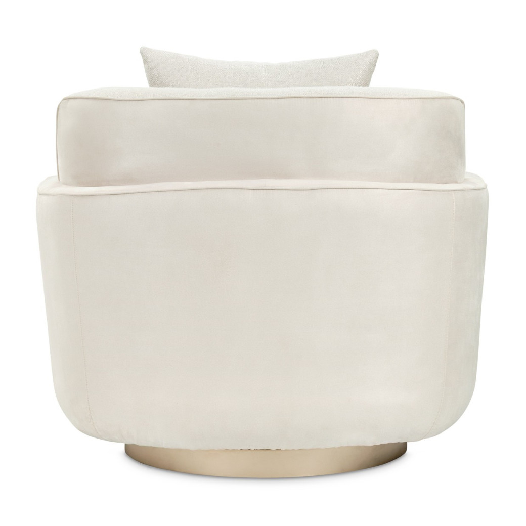 Swivel Chair Linen Moonlight Aurora by Michael Amini, LRU-AURA839-LIN-135