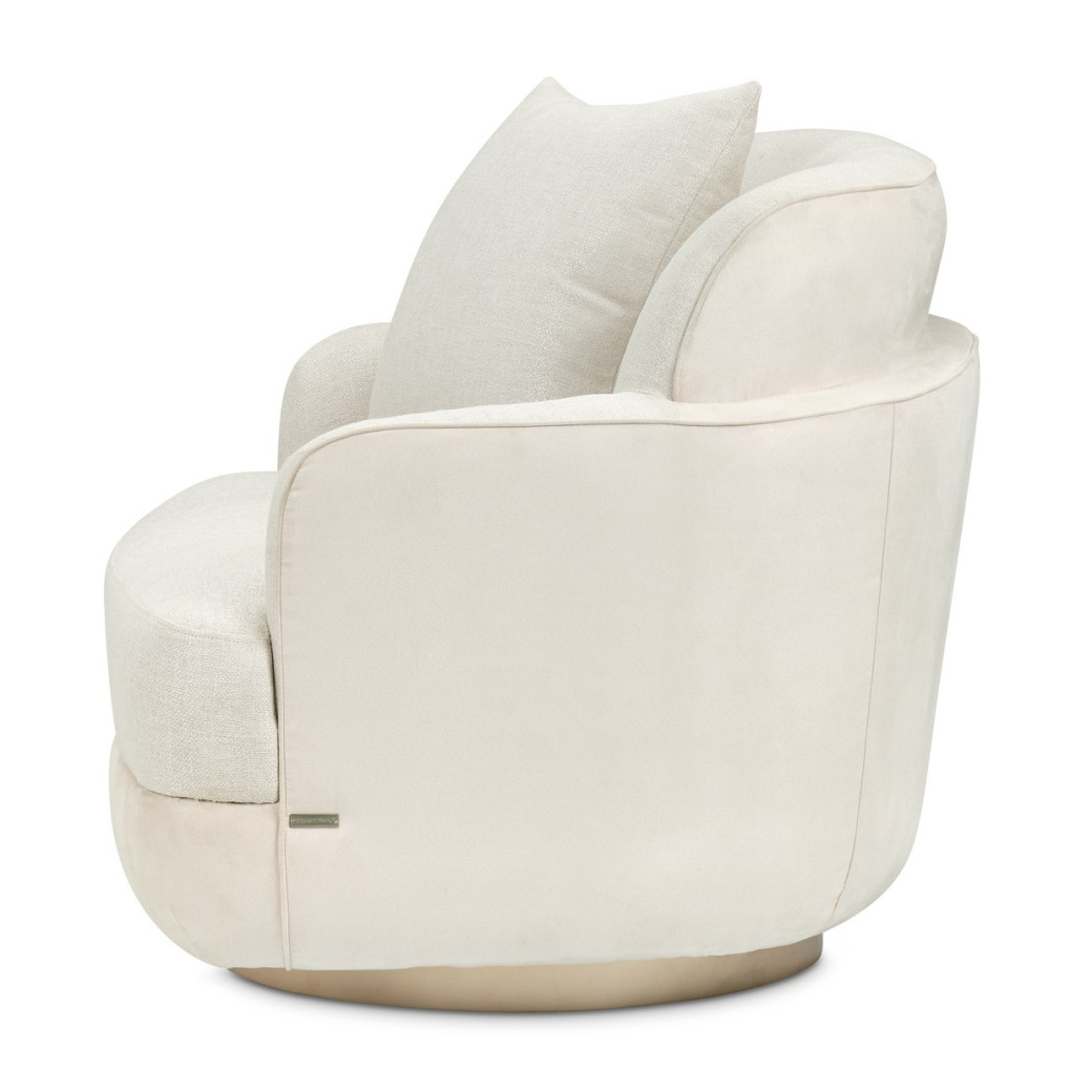 Swivel Chair Linen Moonlight Aurora by Michael Amini, LRU-AURA839-LIN-135