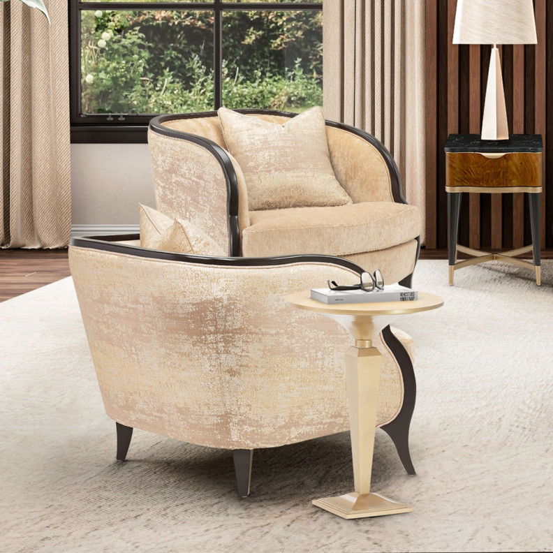 Chair Malibu Crest Crotch Mahogany Collection By Michael Amini.9007040-411