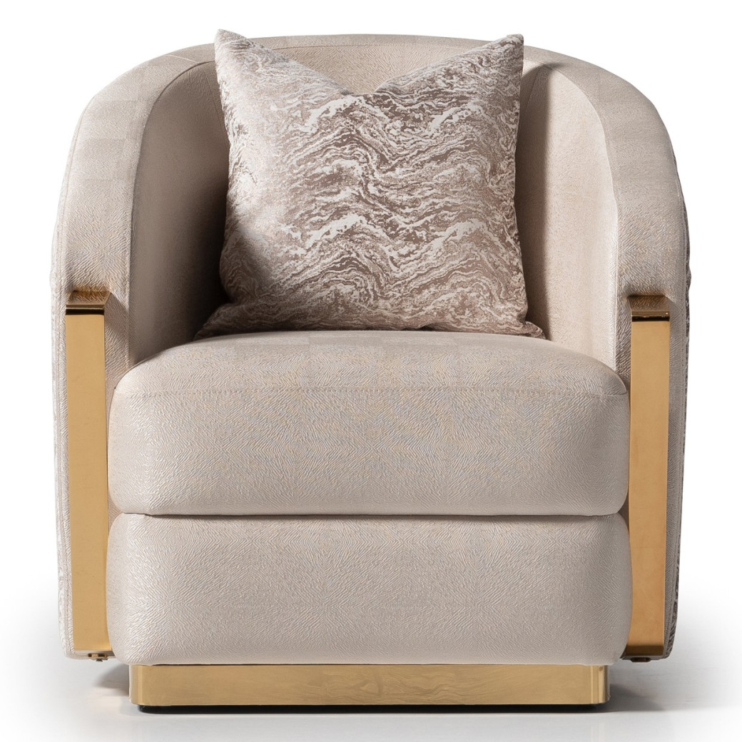 Chair Almond Gold Carmela Collection By Michael Amini.LFR-CRMA835-AMD-806