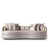 Mansion Sofa Almond Gold Carmela Collection By Michael Amini. LFR-CRMA816-AMD-806