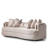 Mansion Sofa Almond Gold Carmela Collection By Michael Amini. LFR-CRMA816-AMD-806