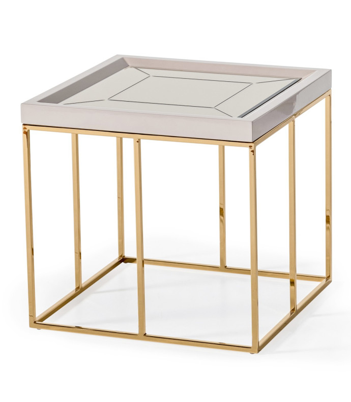 End Table Shimmer Ivory Carmela Collection By Michael Amini. LFR-CRMA202-141