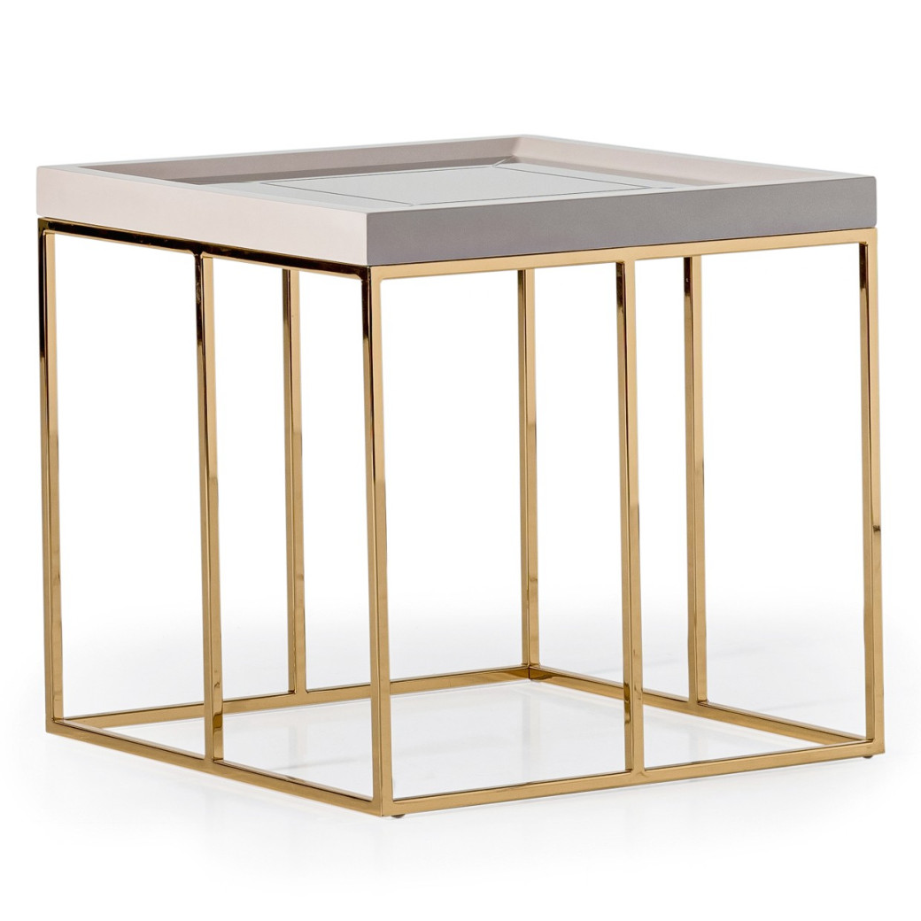 End Table Shimmer Ivory Carmela Collection By Michael Amini. LFR-CRMA202-141