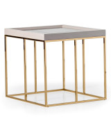 End Table Shimmer Ivory Carmela Collection By Michael Amini. LFR-CRMA202-141