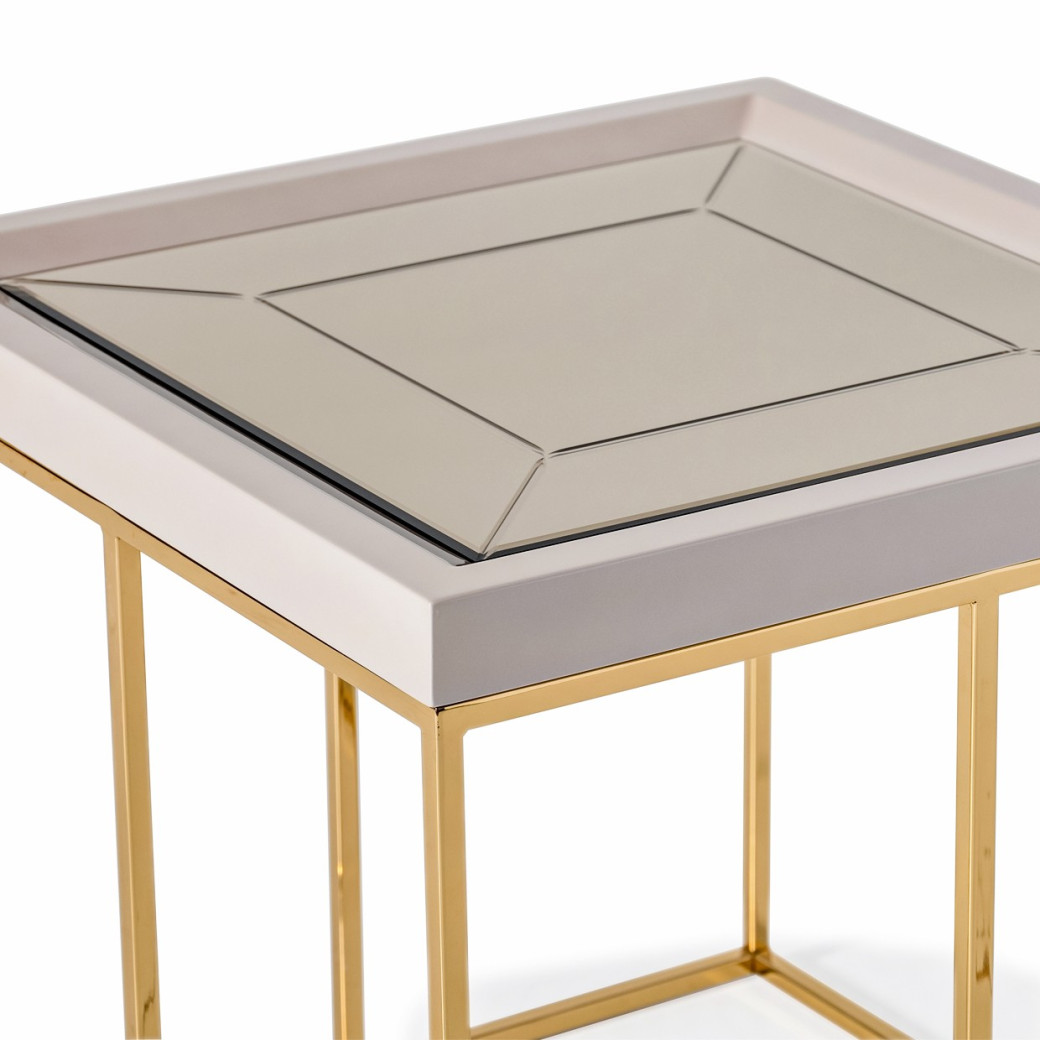 End Table Shimmer Ivory Carmela Collection By Michael Amini. LFR-CRMA202-141