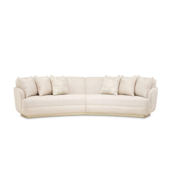2 Pc Sectional moonlight color Aurora Collection By Michael Amini. LRU-AURA2PC-LIN-135