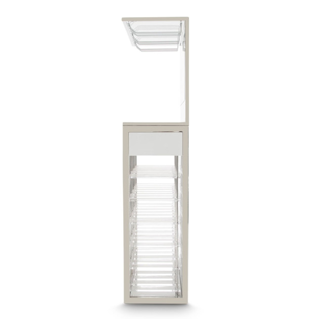 Wall Bar Glossy White State St. Collection By Michael Amini