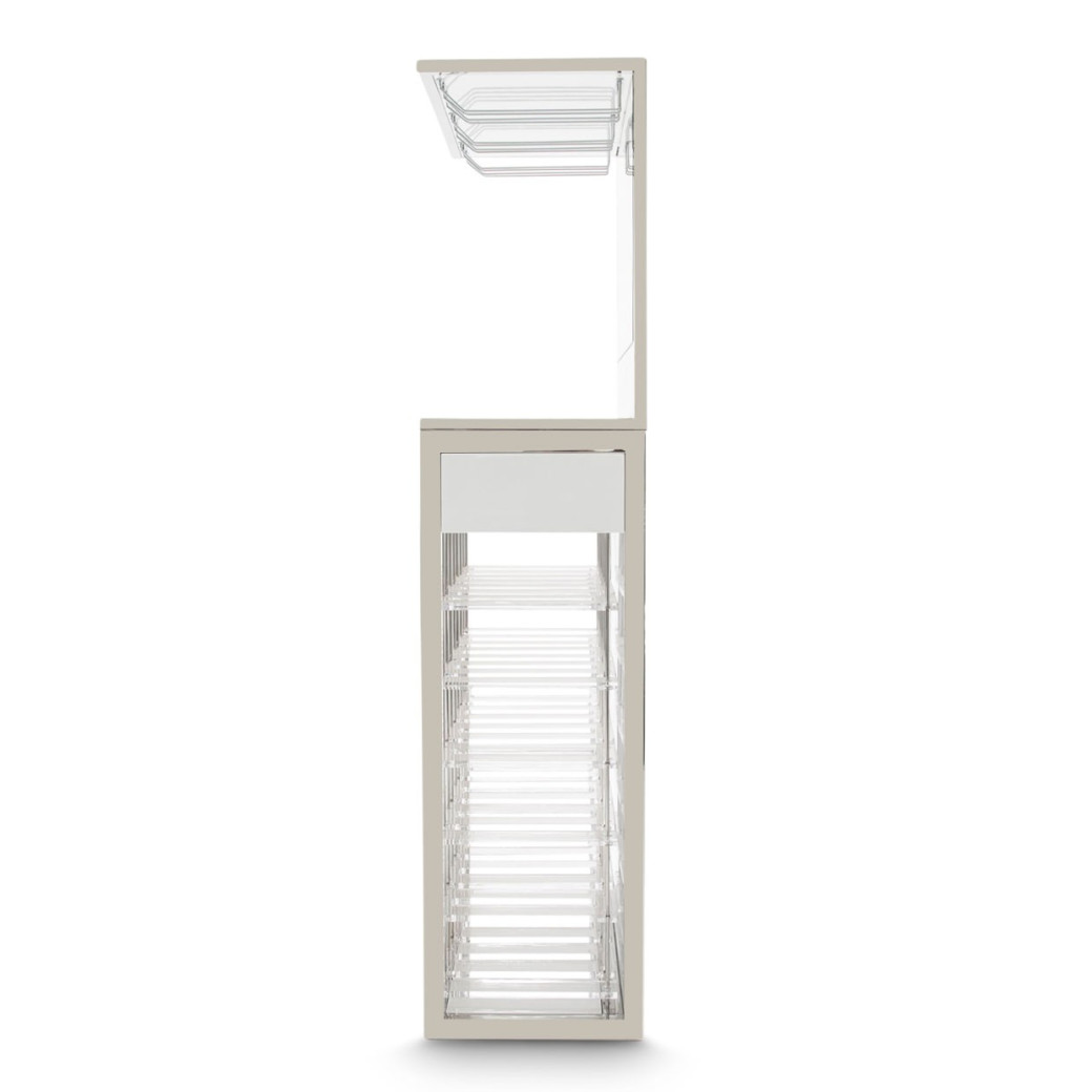 Wall Bar Glossy White State St. Collection By Michael Amini