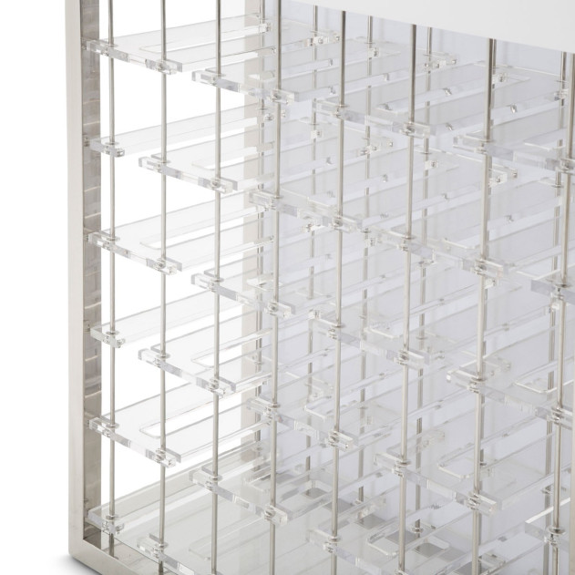 Wall Bar Glossy White State St. Collection By Michael Amini