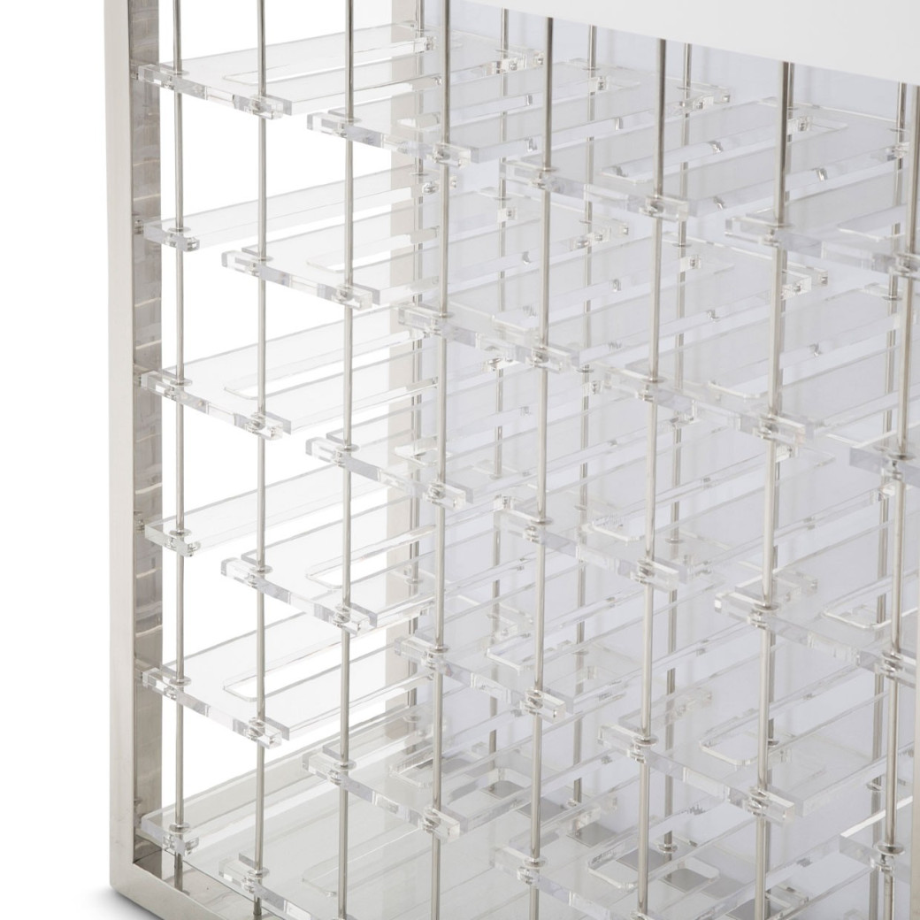 Wall Bar Glossy White State St. Collection By Michael Amini