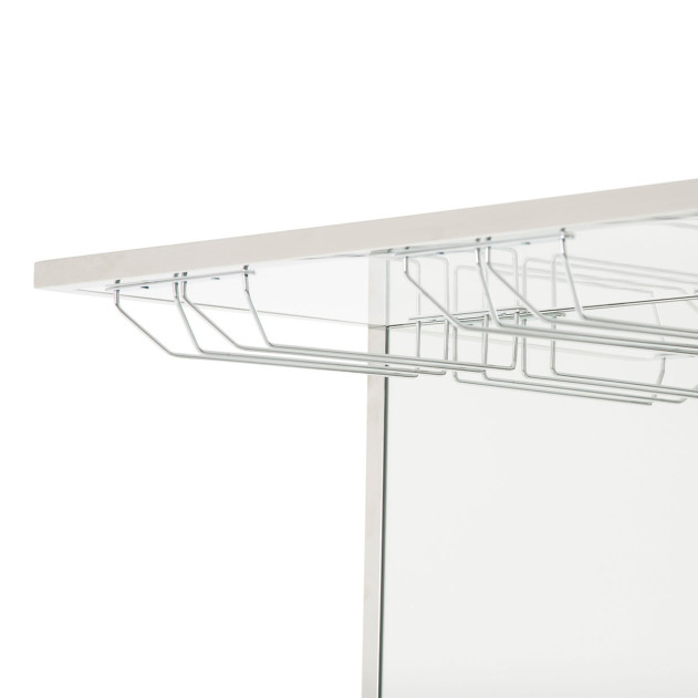 Wall Bar Glossy White State St. Collection By Michael Amini