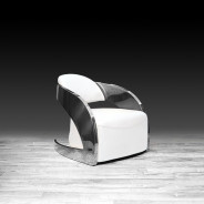 Zetta Silver Accent Chair | White By Roberto Grassie