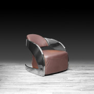 Zetta Silver Accent Chair | Brown By Roberto Grassie