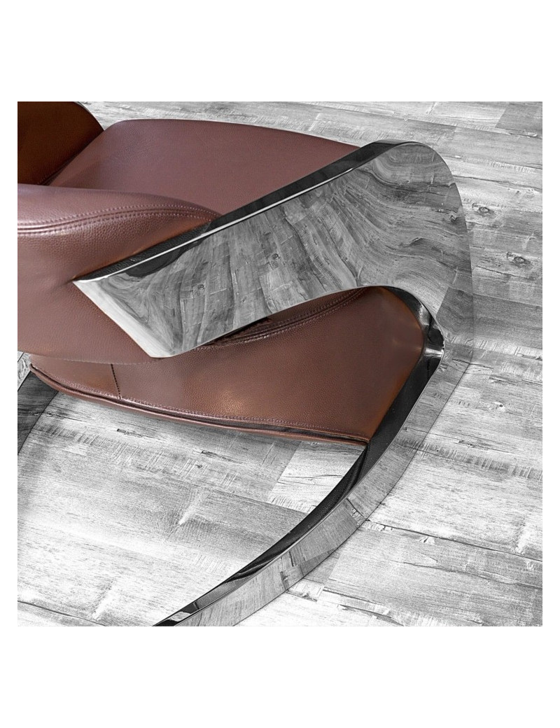 Zetta Silver Accent Chair | Brown By Roberto Grassie
