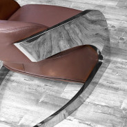 Zetta Silver Accent Chair | Brown By Roberto Grassie