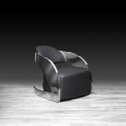 Zetta Silver Accent Chair | Black By Roberto Grassie