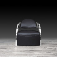 Zetta Silver Accent Chair | Black By Roberto Grassie
