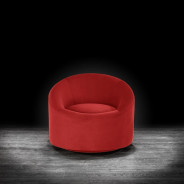 Luca Swivel Accent Chair | Red Velvet By Roberto Grassie