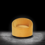 Luca Swivel Accent Chair | Orange Velvet By Roberto Grassie
