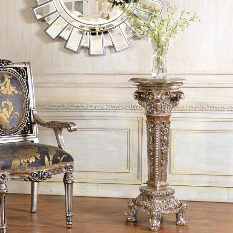 Antique Silver Pedestal By Infinity Furniture Import
