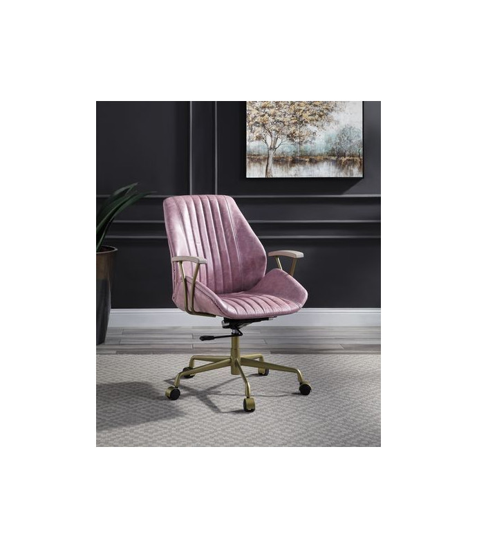 Hamilton Pink Top Leather Office Chair By Acme Furniture