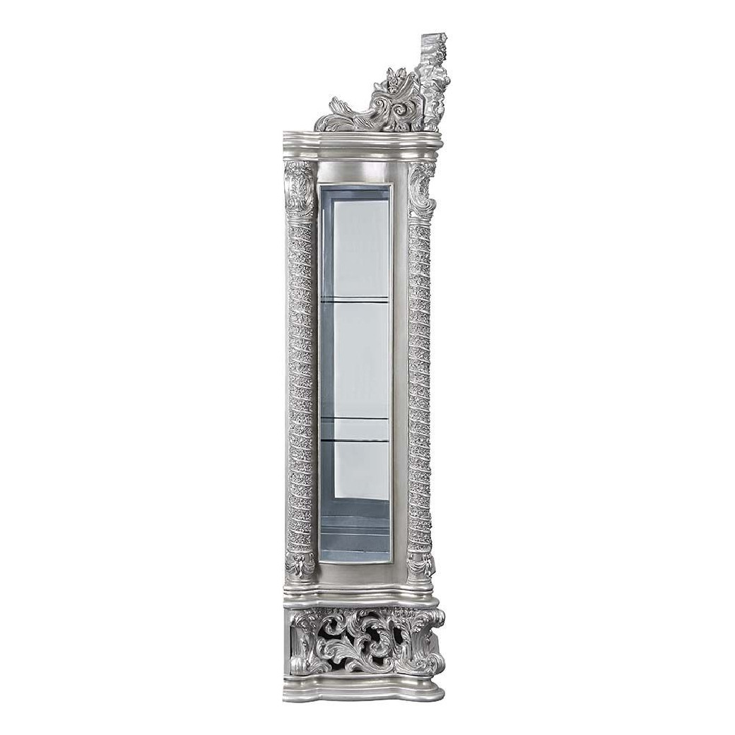 DN 00692 Lavish Classic Light Gold & Gray Finish Curio Valkyrie Collection by Acme Furniture