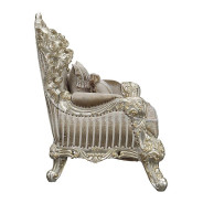 LV01207 Chair W/2 Pillows Velvet, Fabric & Antique Gold Finish Sorina Collection By Acme Furniture