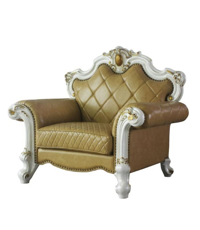 58212 Accent Chair Butterscoth PU Picardy Collection by Acme Furniture