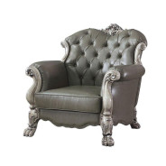 58177 Chair PU & Bone white Finish Dresden Collection By Acme Furniture