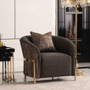 LFR-LSBN835-ONX-806 Chair Onyx Gold Lisbon Collection By Michael Amini