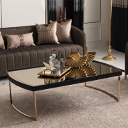 LFR-LSBN201-826 Cocktail Table Silken Matte Black Lisbon Collection By Michael Amini