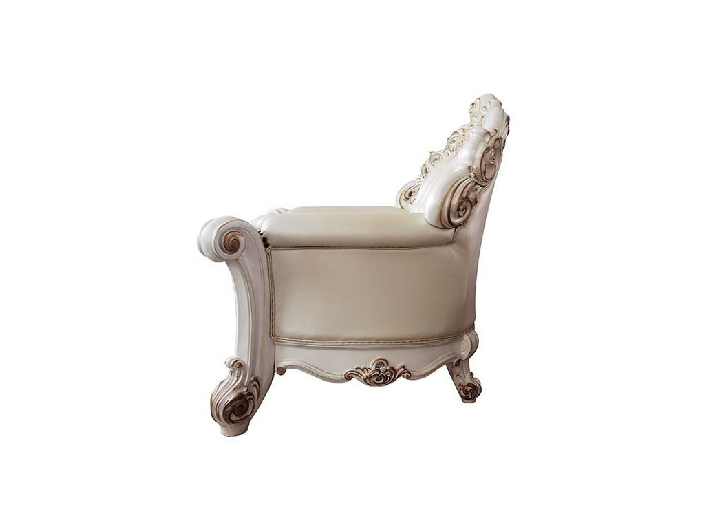 LV01326 Accent Chair Champagne PU & Antique Pearl Vendome Collection By Acme Furniture
