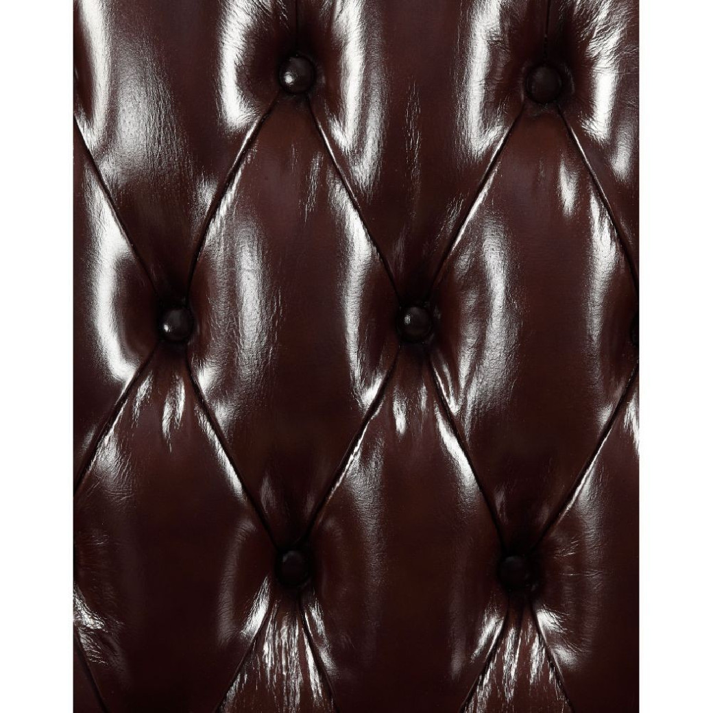 53072 Accent Chair Espresso Top Grain Leather/ Walnut Finish Forsythia Collection By Acme Furniture