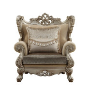 51042 Accent Chair Champagne Finish Living Room Acme Ranita Collection