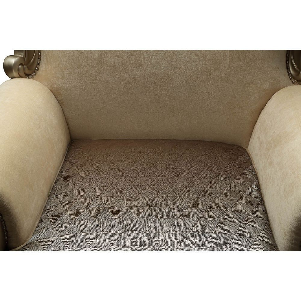51042 Accent Chair Champagne Finish Living Room Acme Ranita Collection