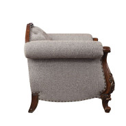 55367 Accent Chair Fabric & Cherry Finish Miyeon Collection by Acme Furniture