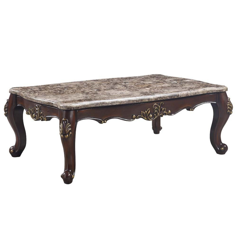 LV01125  Cherry Finish Coffee Table Ragnar Collection by Acme Furniture