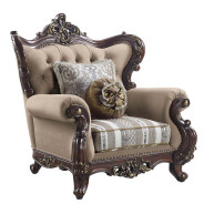 LV01124 Cherry Finish Accent Chair Ragnar Collection by Acme Furniture