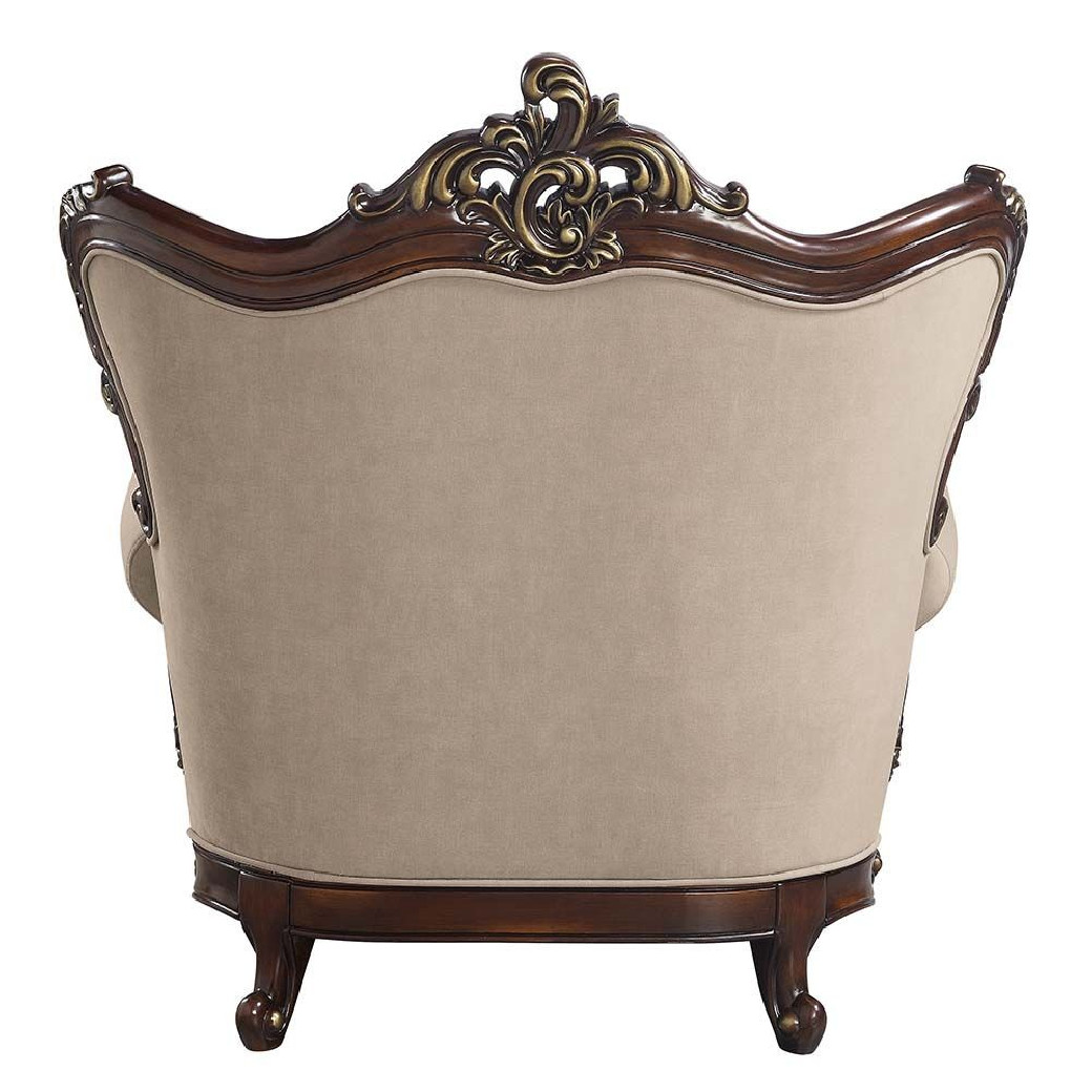 LV01124 Cherry Finish Accent Chair Ragnar Collection by Acme Furniture