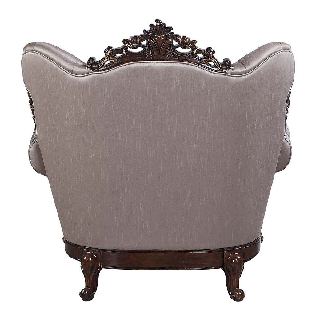 LV00811Fabric & Antique Oak Finish Living Room Benbek Collection BY Acme Furniture