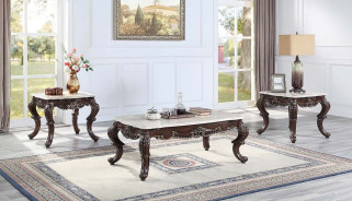 LV00812 Coffee Table Antique Oak Finish Coffee Table Benbek Collection BY Acme Furniture