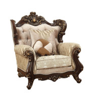 51052 Fabric / Walnut Finish Accent Chair Shalisa Collection by Acme Furniture