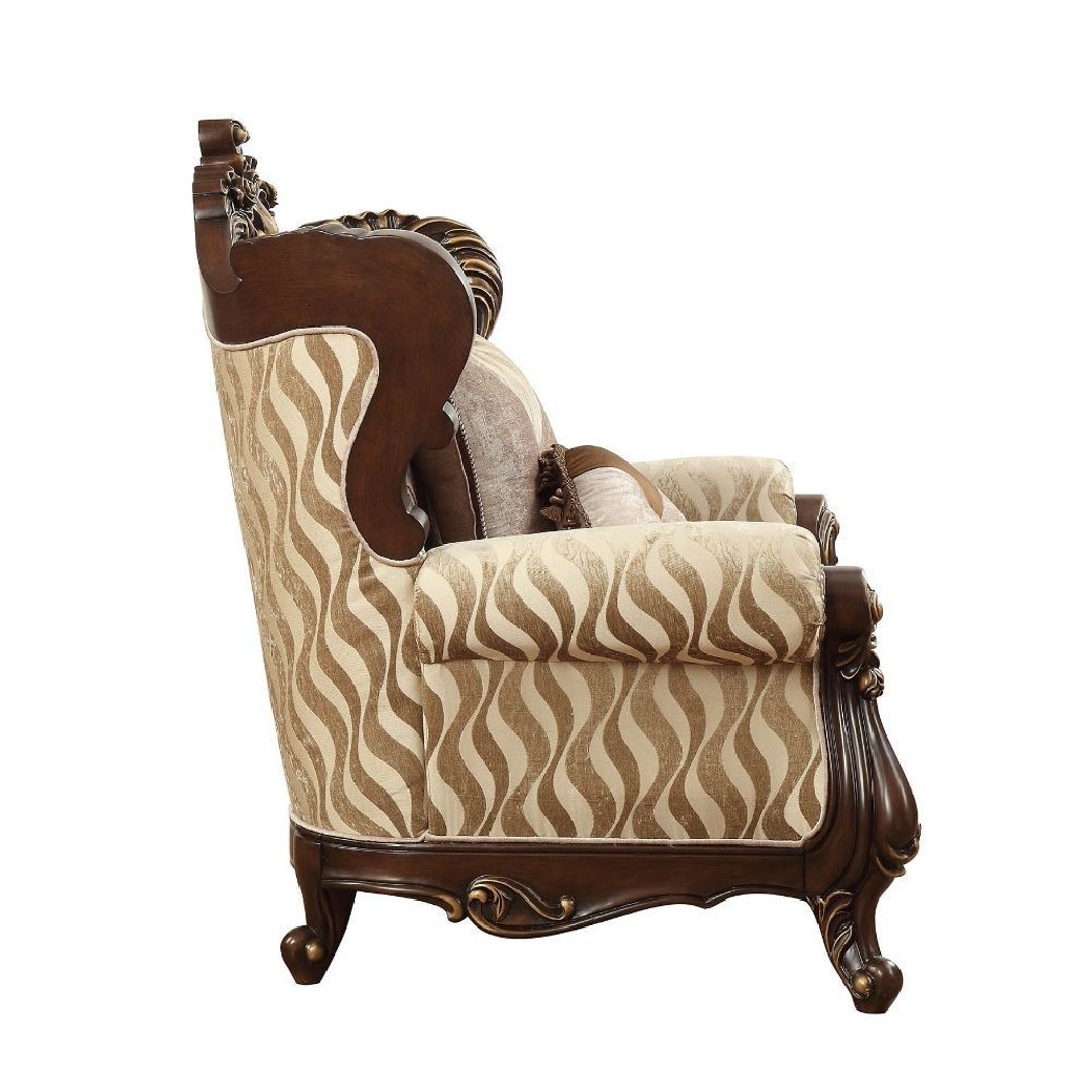 51052 Fabric / Walnut Finish Accent Chair Shalisa Collection by Acme Furniture
