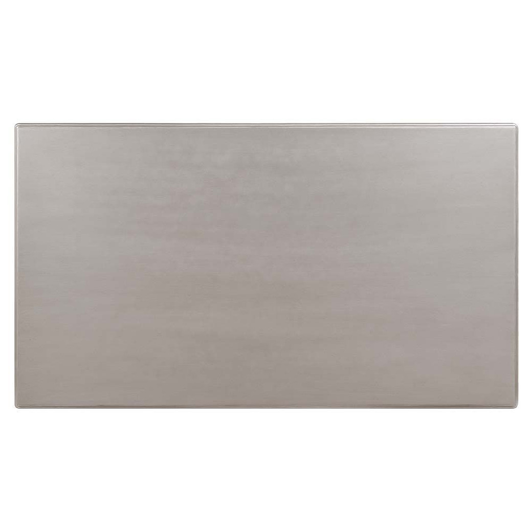 LV01115 Light Gray Linen & Platinum Finish Coffee Table Pelumi Collection By Acme Furniture
