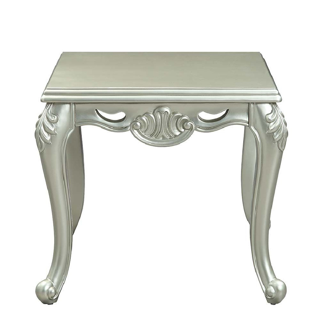 LV01120 Light Gray & Champagne Finish Coffee Table Qunsia Collection By Acme Furniture