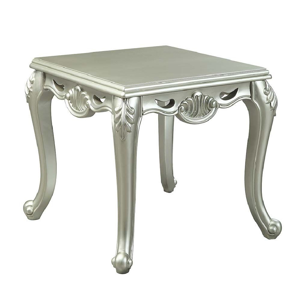 LV01120 Light Gray & Champagne Finish Coffee Table Qunsia Collection By Acme Furniture