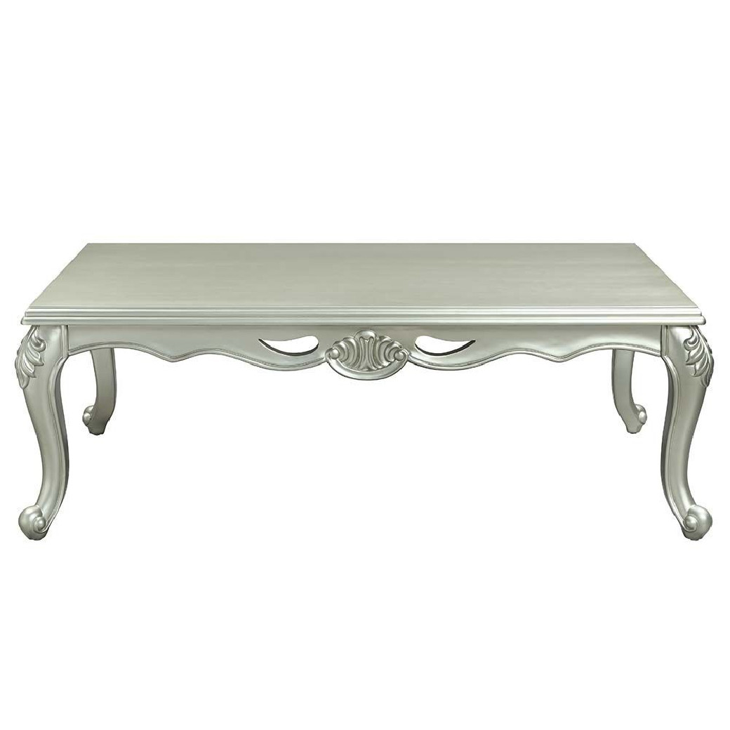 LV01120 Light Gray & Champagne Finish Coffee Table Qunsia Collection By Acme Furniture