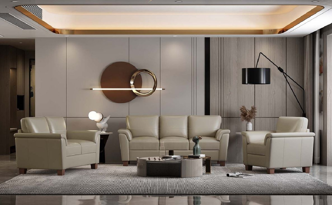 LV01299 Beige Leather Living Room Pacific Palisades Collection By Acme Furniture